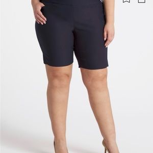 Women’s Size 16W Tribal Fia Pull On Bermuda Shorts Indigo 10” inseam